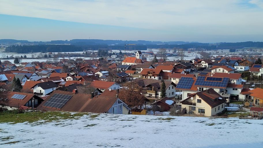 Blick über Stötten am Auerberg vom Römerweg aus