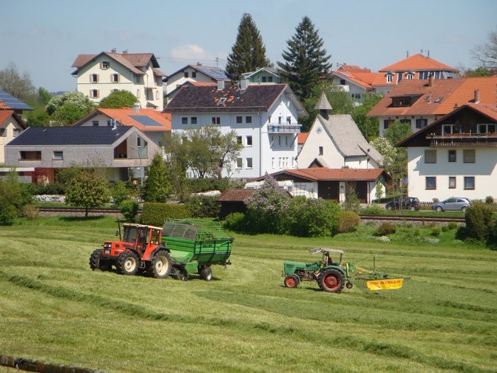 Bei der Heuernte