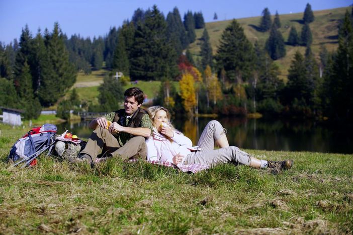 Wanderpause in Oberstaufen