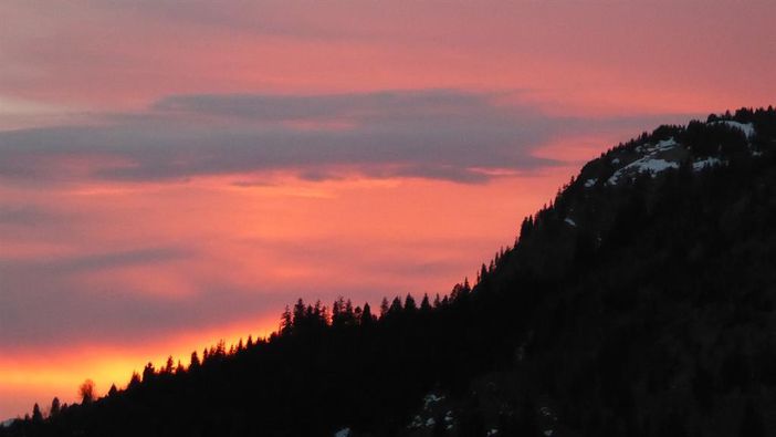 Blick aus Esszimmer auf Hirschberg