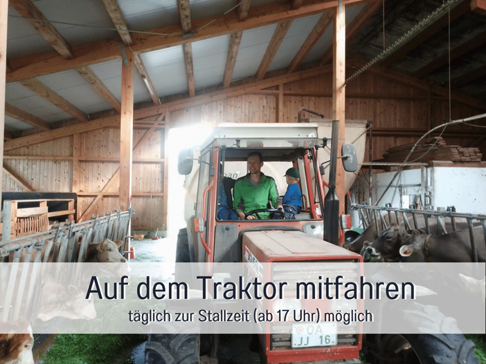 Traktor mitfahren