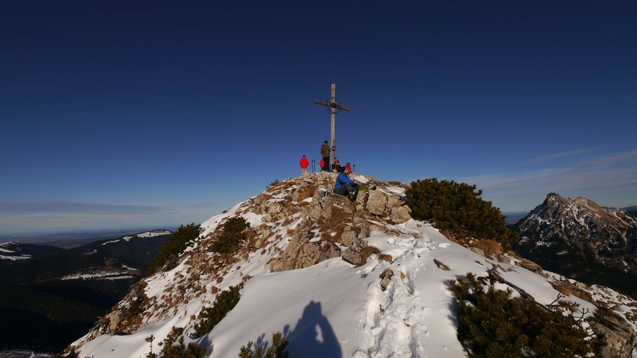 Am Gipfel des Einstein im Winter