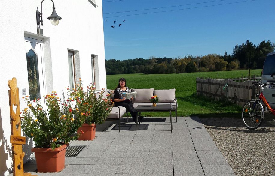 Außenansicht Sitzgruppe