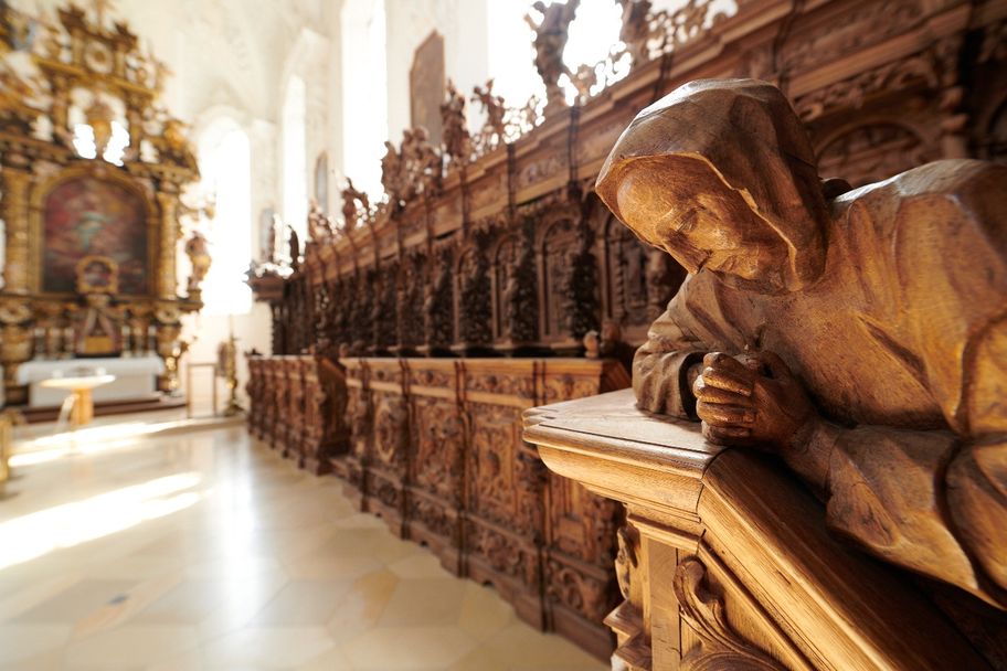 Kartäuser-Mönch im Kloster in Buxheim