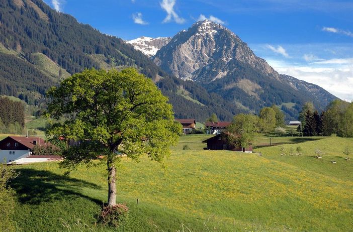 Aussicht vom Wanderweg in Hinang