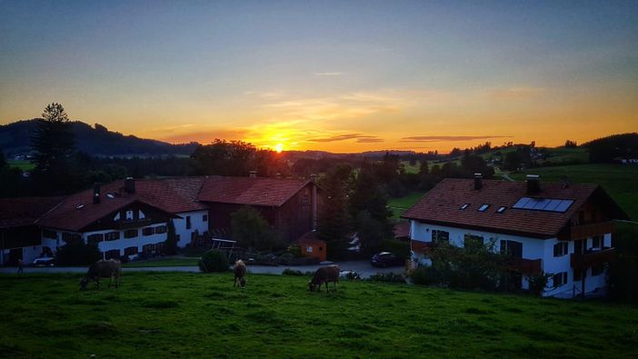 Ferienhof Hefele Sonnenuntergang