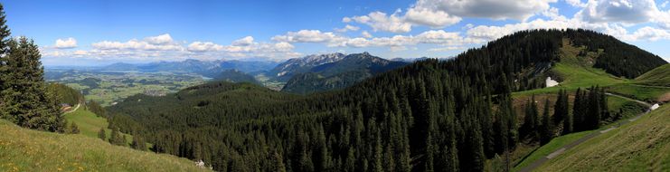 Panoramablick von der Alpspitze in Nesselwang