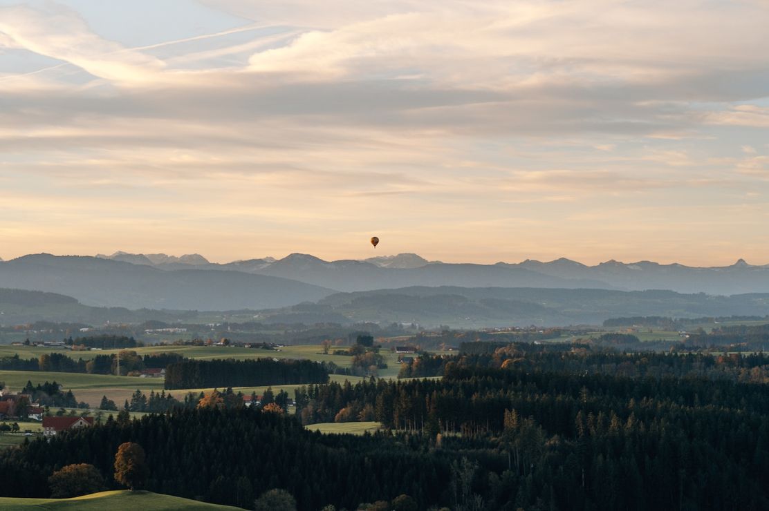 Argenbühl mit Weitblick in die Alpen