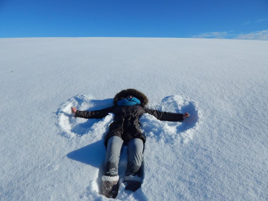 Schon mal einen Schnee-Engel gesehen?