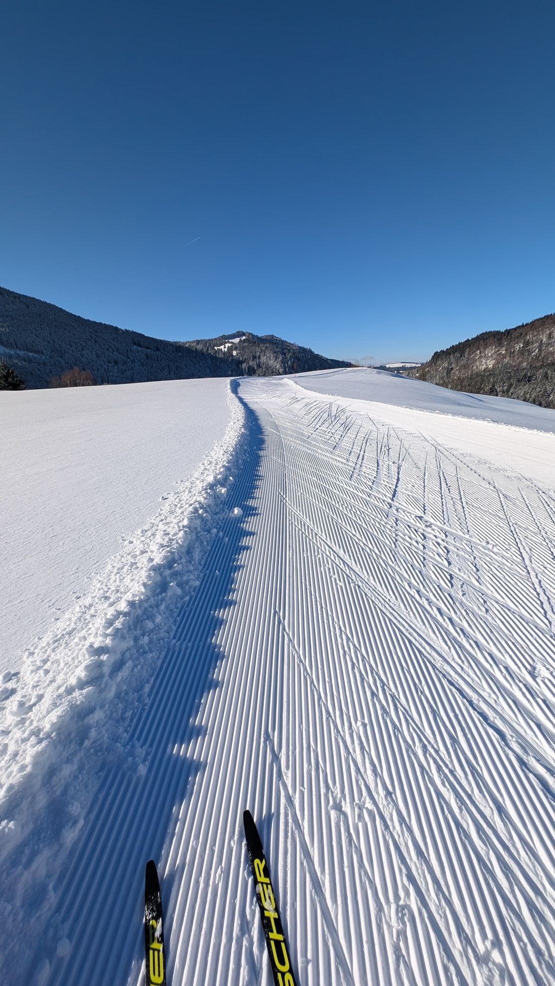 Kurze Langlaufrunde in Jungholz (unterer Abschnitt)