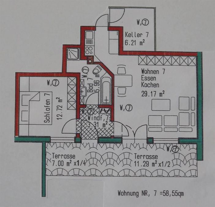 Grundriss Fewo Alpenglück