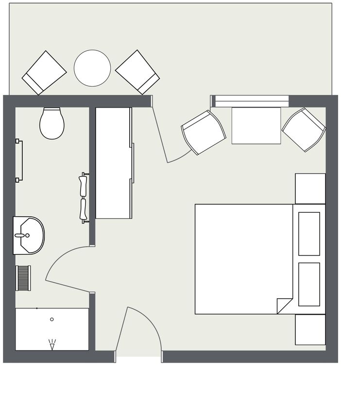 Grundriss Doppelzimmer