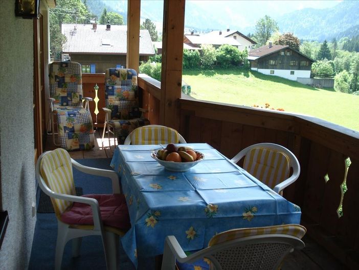 Südbalkon Wohnung Bergkristall mit Bergsicht