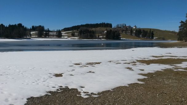 Es wintert noch am Schwaltenweiher ...