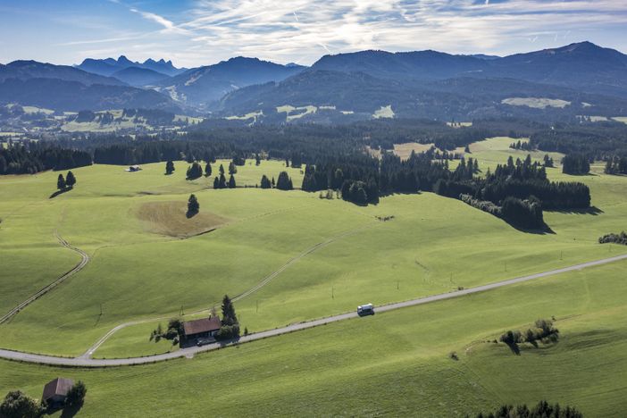 Ellegg Höhe mit Blick auf Aggenstein