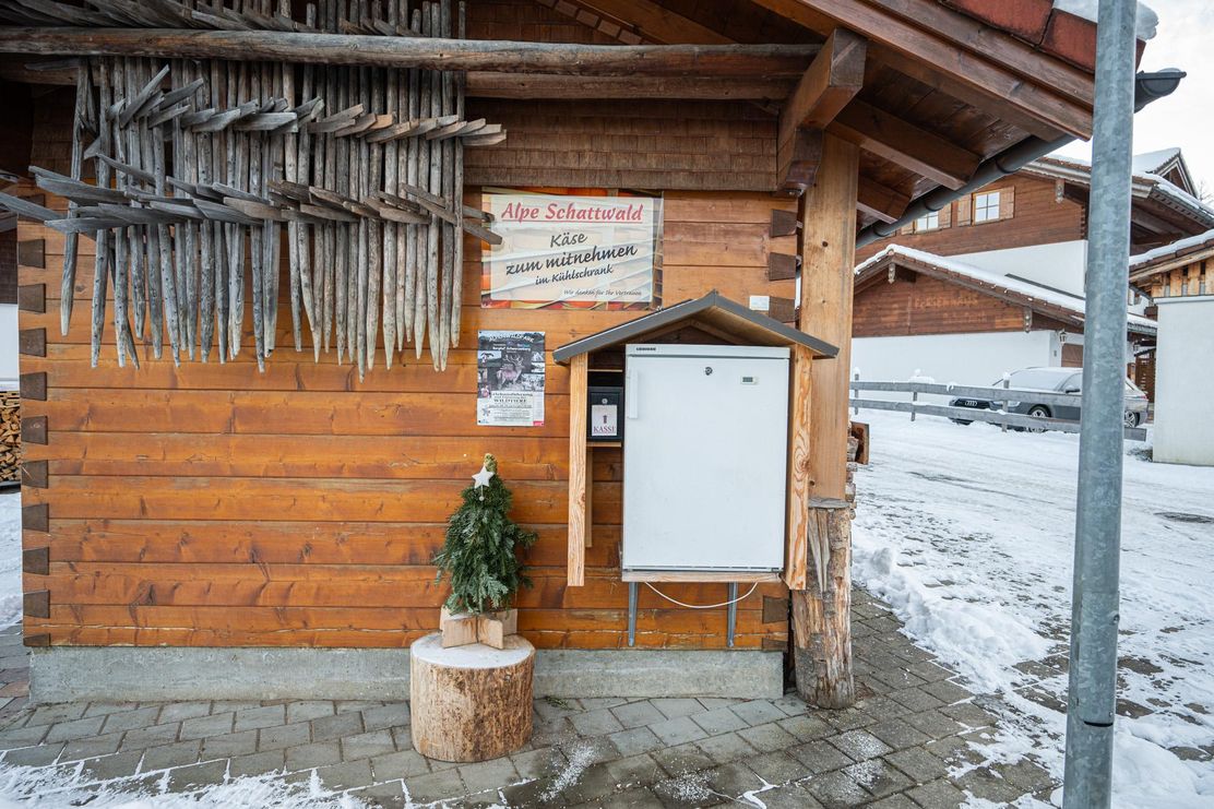 Käsekühlschrank der Alpe Schattwald