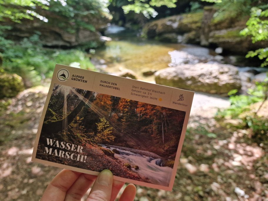 Tourensammelkarte mit der Tourenbeschreibung und Kartenausschnitt