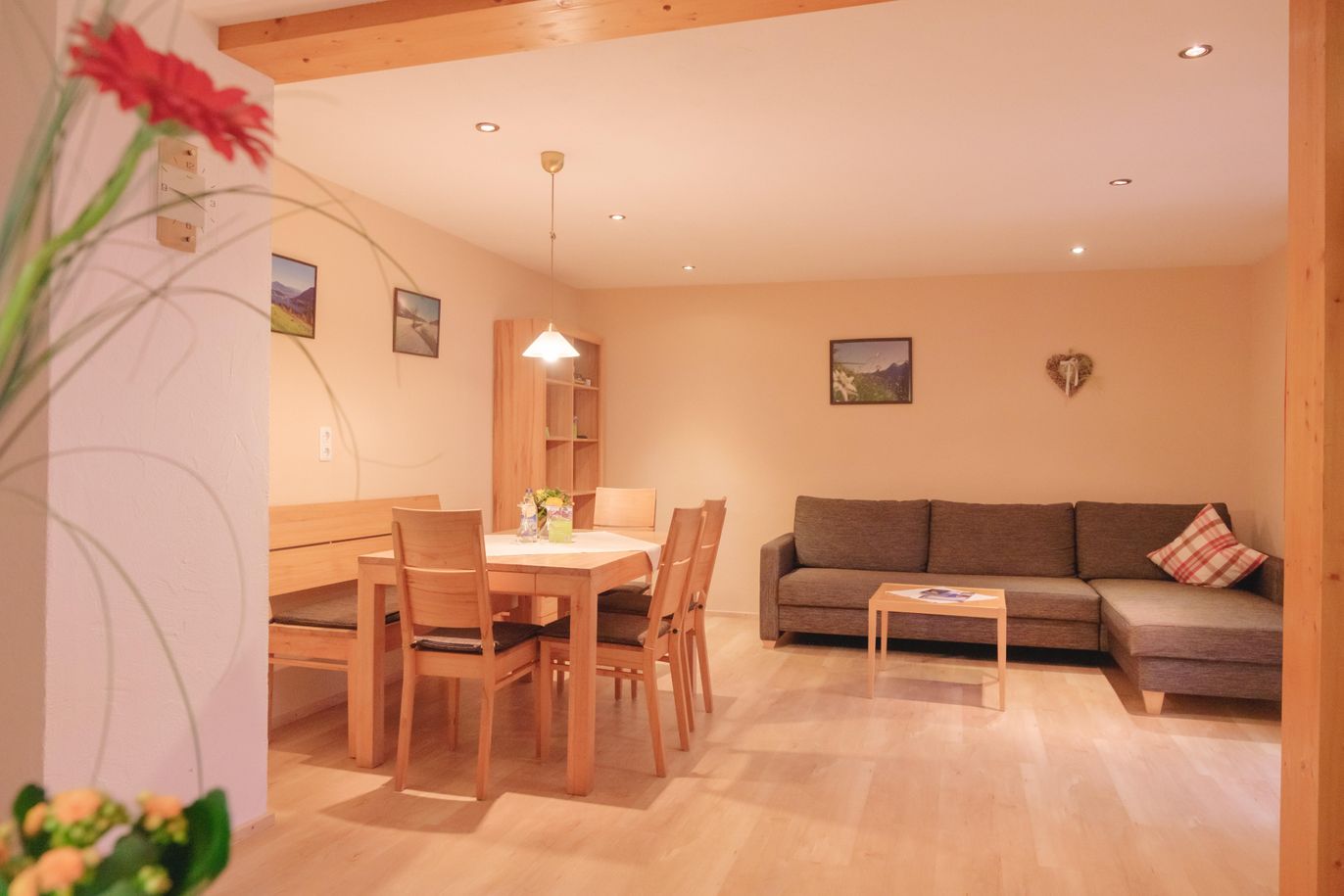 Wohnbereich - Ferienwohnung Nagelfluh