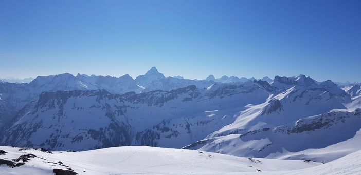 Blick vom Nebelhorn auf den Hochvogel