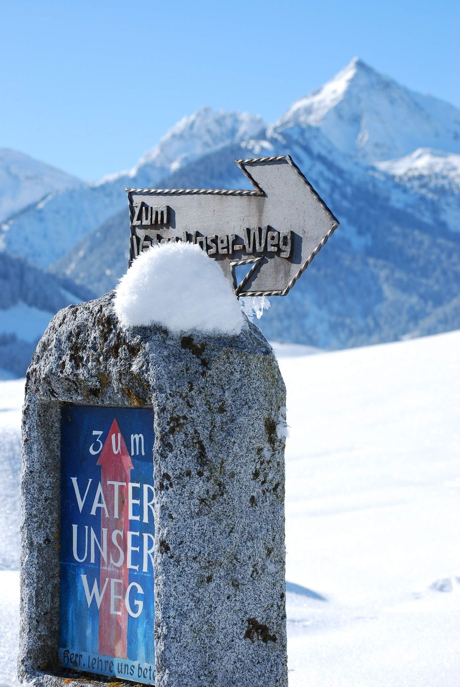 Der Vater unser Weg im Winter