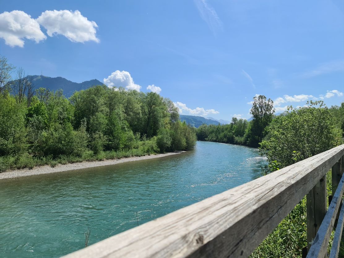 Auf dem Illerradweg zwischen Inselsee und Blaichach