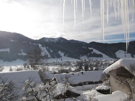 Aussicht Balkon Winter