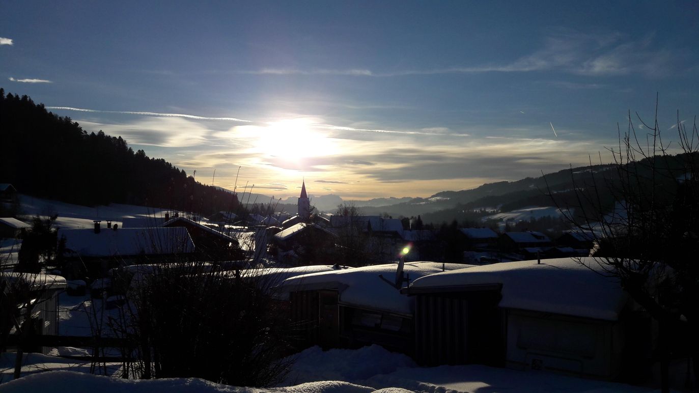 Camping-Aach Sonnenuntergang