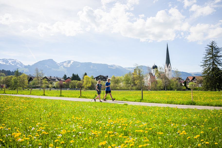 Ebene Wanderwege in Fischen im Allgäu