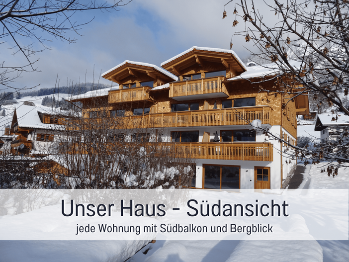 Haus Südansicht Winter