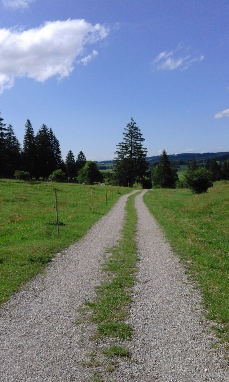 Feldweg Richtung Roßmoos