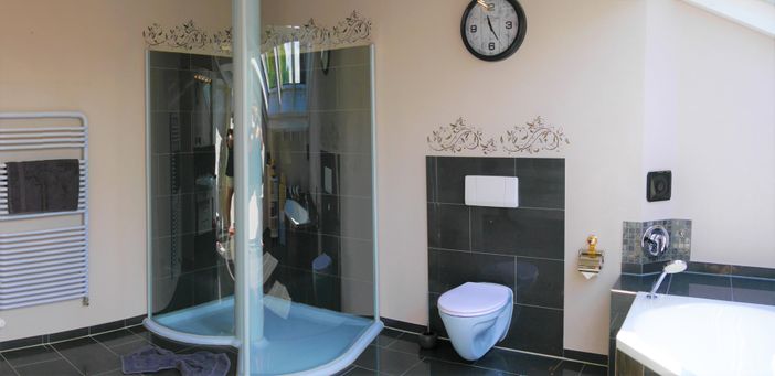 Glasmuscheldusche
