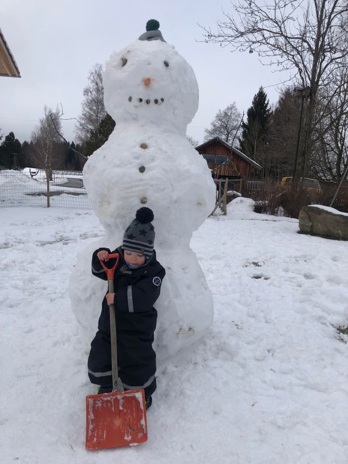 Schneemann bauen