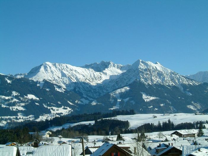 Ferienhaus Riss - Ausblick von den Wohnungen