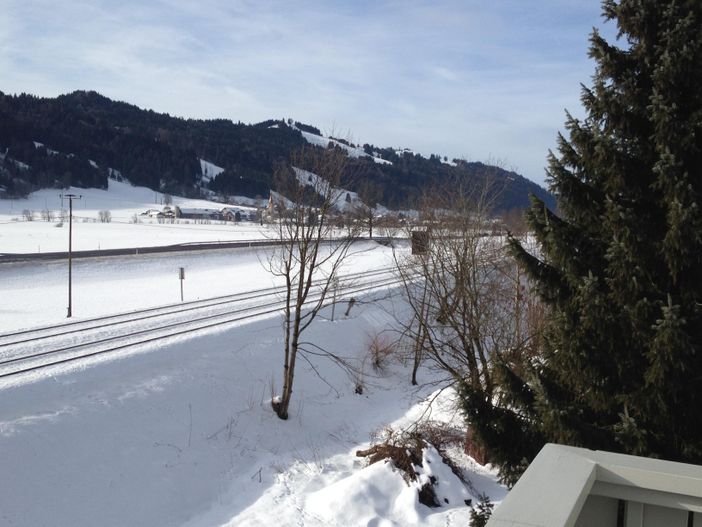 Winter - Blick auf den Hündle