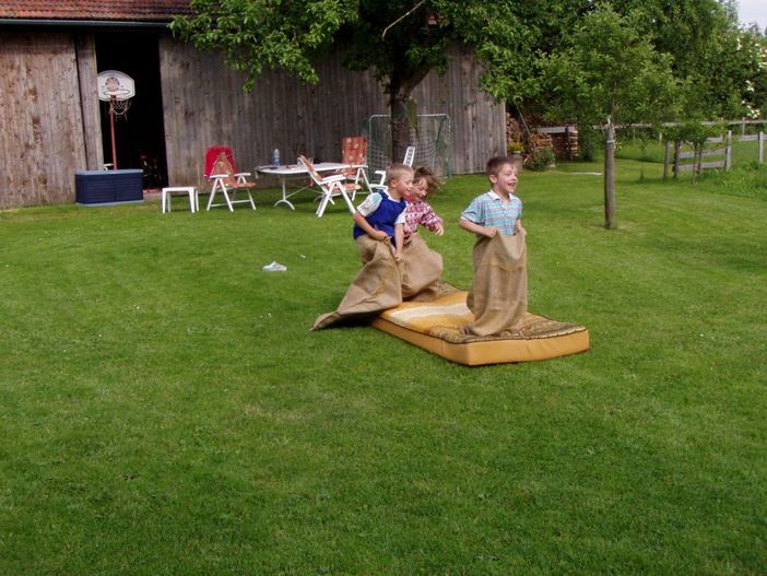 Hüpfen im Garten