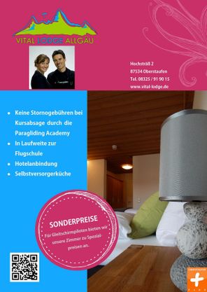 Vital Lodge für Flieger und Nichtflieger