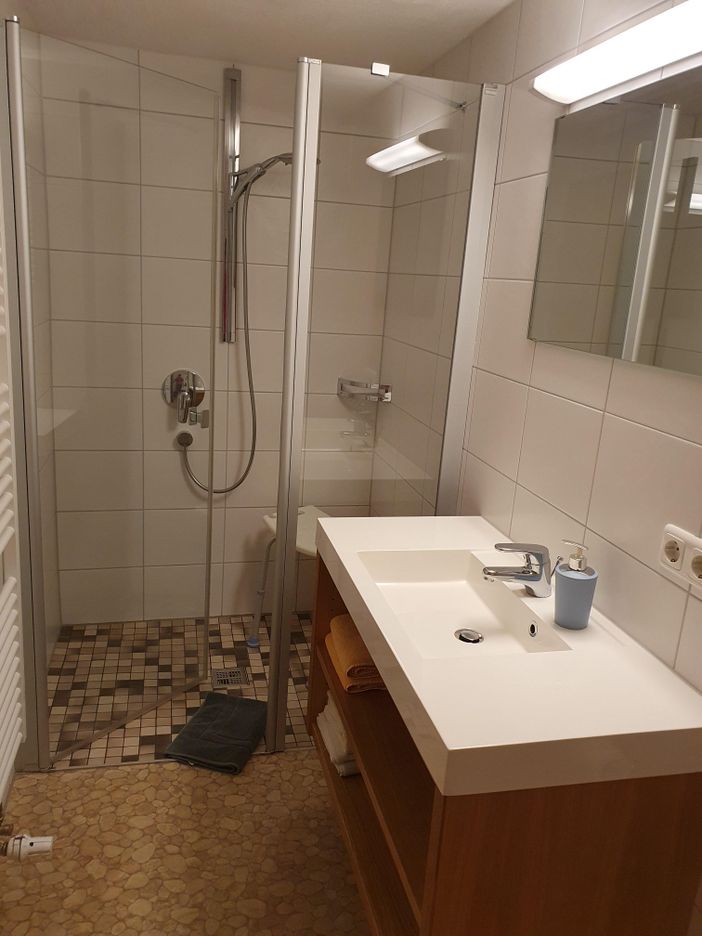Dusche Ferienwohnung Bichlblick