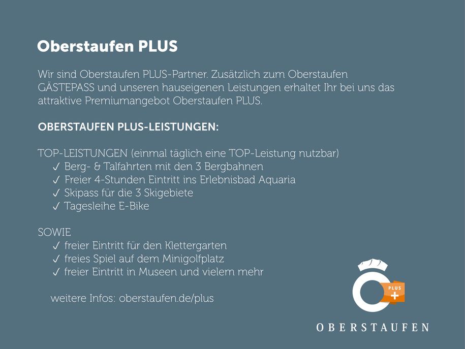 Gästekarte "Oberstaufen-plus" inclusive