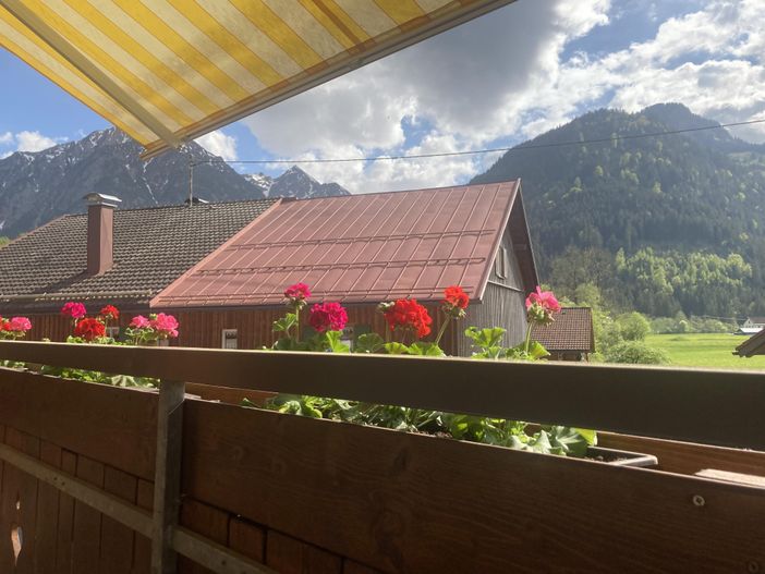 Bergblick pur auf dem süd/west Balkon