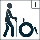 Pictogramm Barrierefreiheit geprüft: teilweise barrierefrei