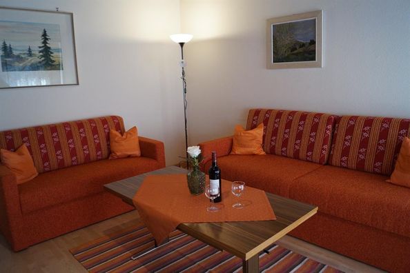 Wohnzimmer in der Ferienwohnung Anne