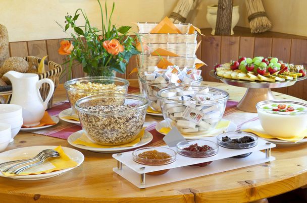 Das Frühstücksbuffet im Schwabenhof in Balderschwa