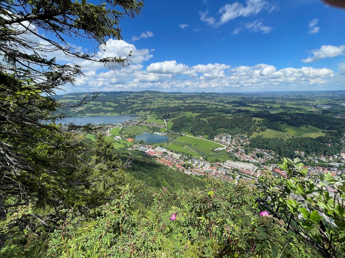 Blick von der Kanzel über Immenstadt und beide Alpseen