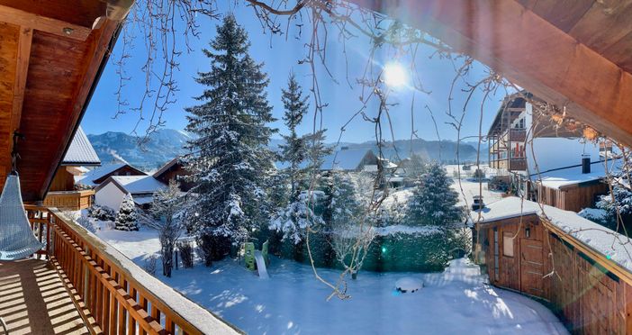 Blick vom Balkon