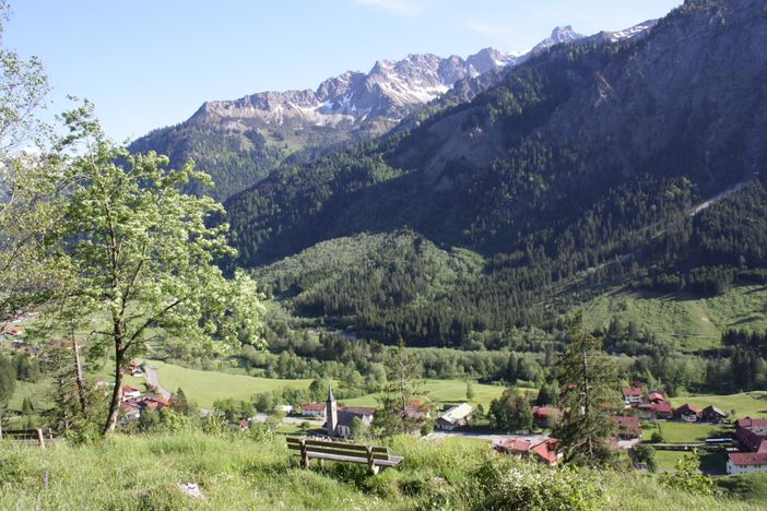 Hinterstein Blick von der Erhöhung