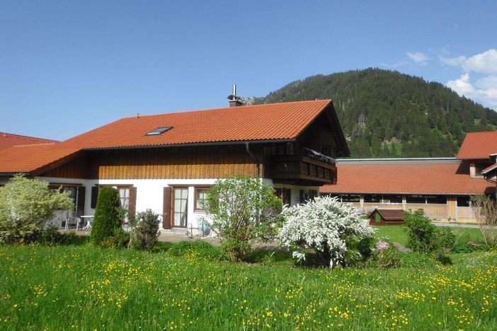 Haus Blick auf die Terrasse