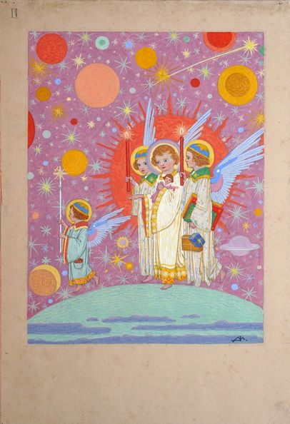 Josef Madlener, aus dem Zyklus Ein Weihnachtsbaum kommt, Tempera, 1930