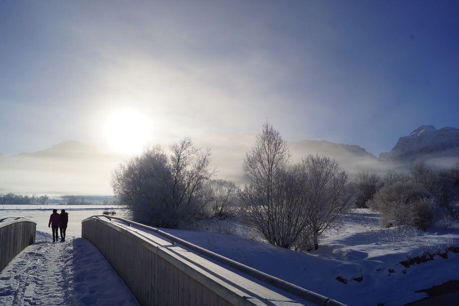 Kleine Brücke in Brunnen