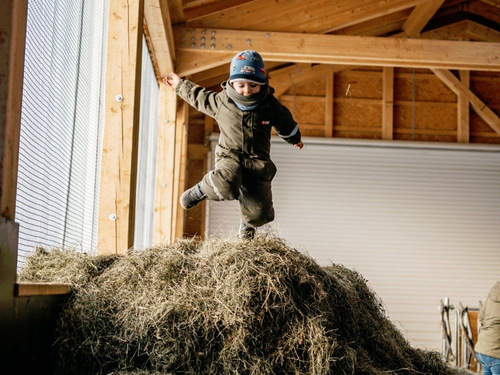 Heu hüpfen macht Spaß