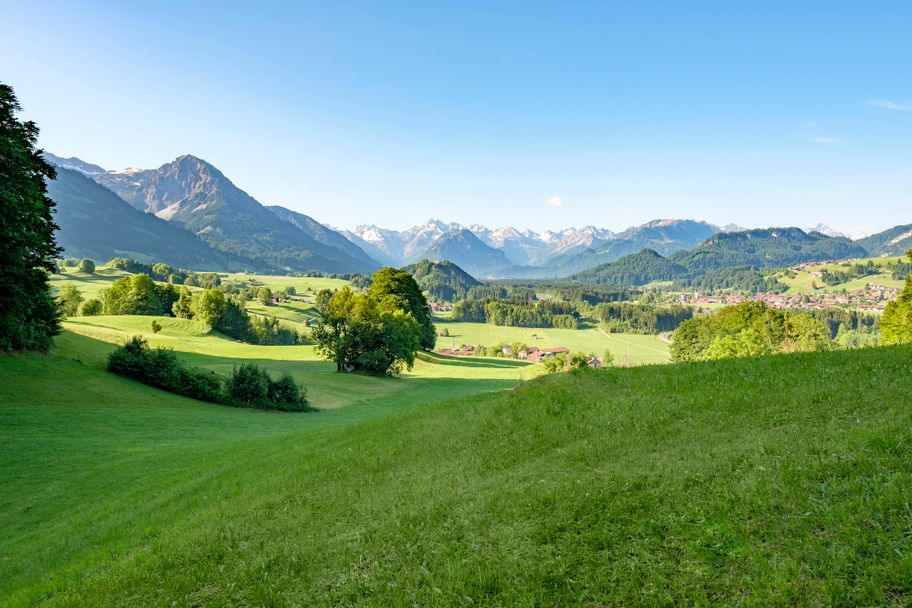Blick vom Malerwinkel auf Fischen i. Allgäu